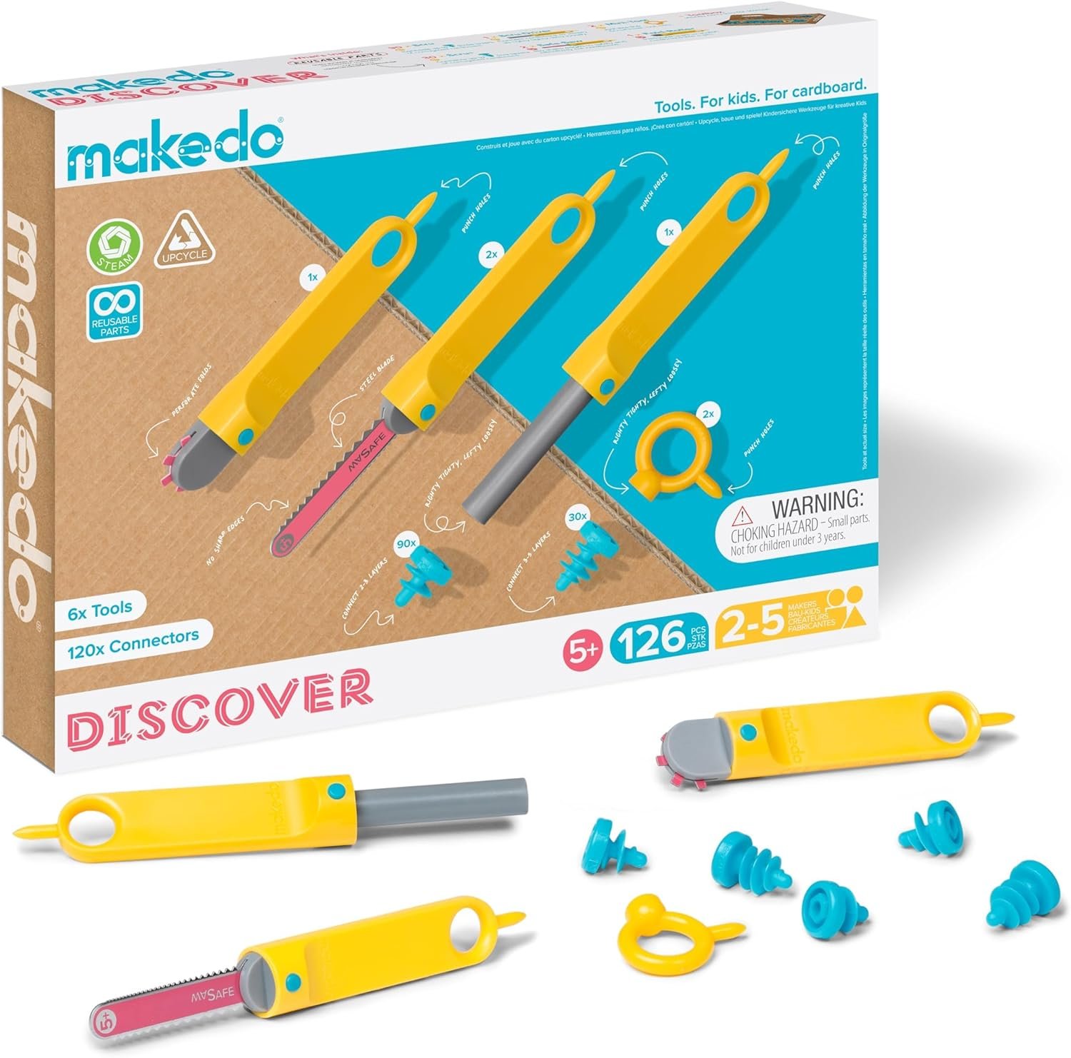 Makedo Discover cardboard construction kit for kids